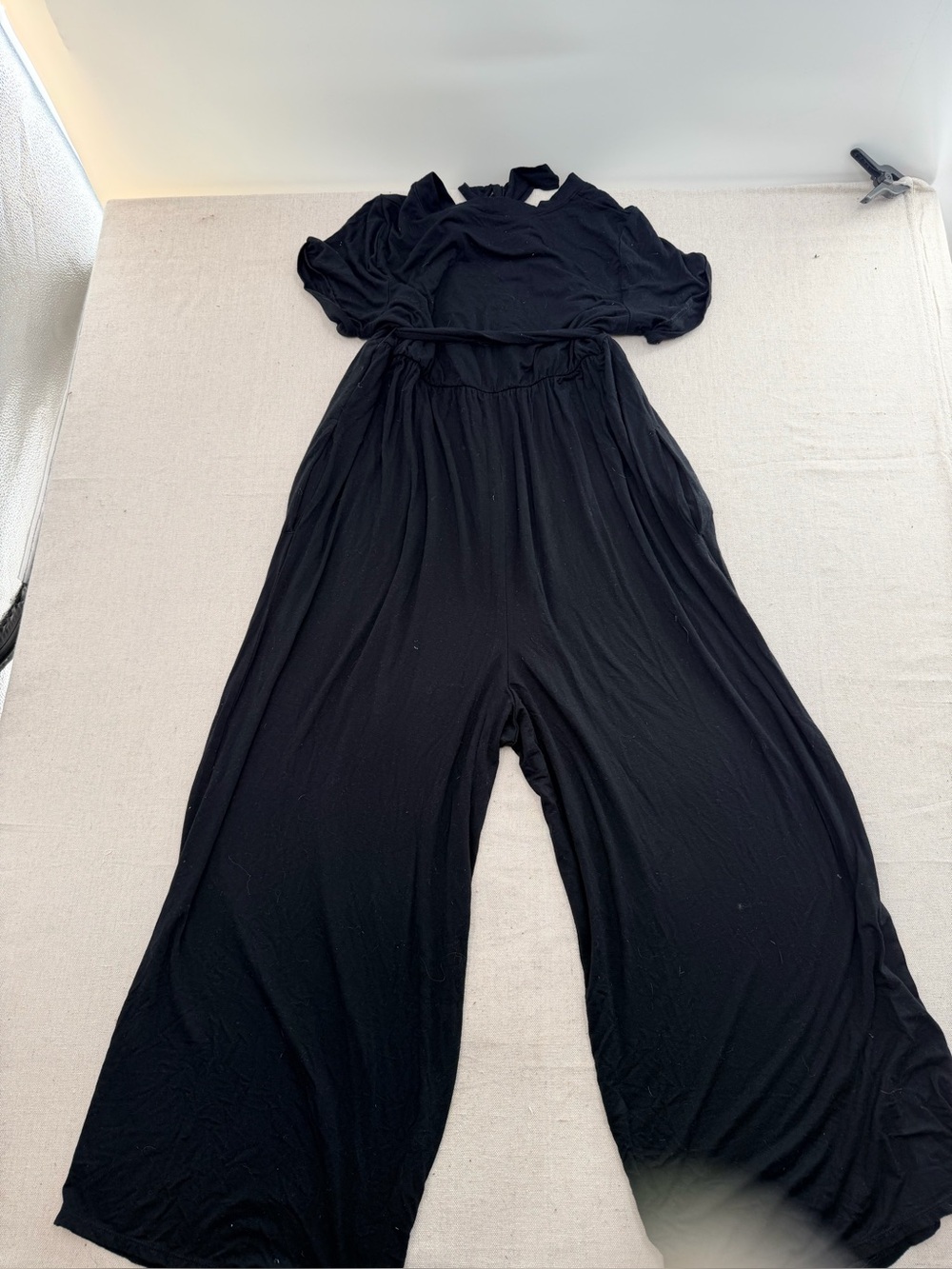 Isabel Maternity by Ingrid & Isabel Black V-Neck Maternity Jumpsuit - Picture 3 of 5